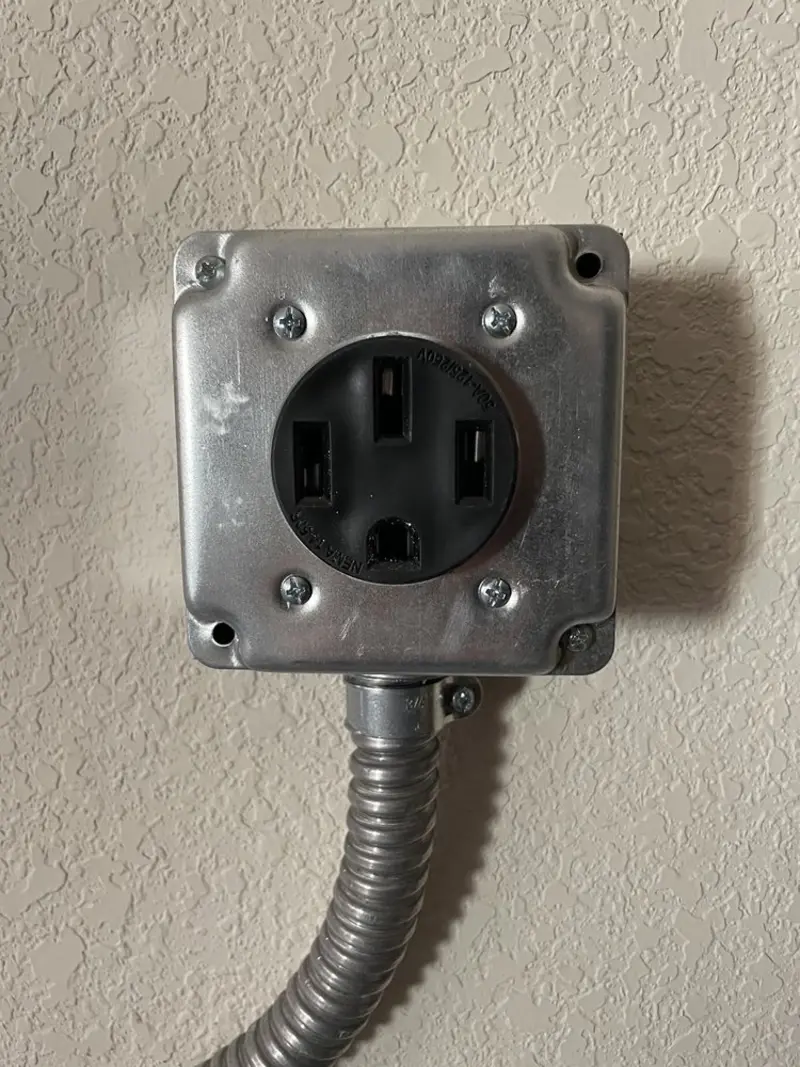 NEMA 14-50 outlet installed for Electrical Panel Upgrade in Beecher